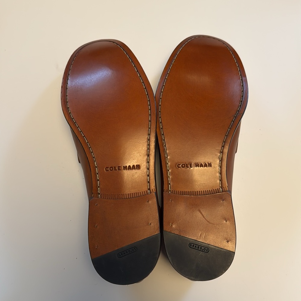 New Cole Haan Men's British Tan Grand OS Loafers 12M - Picture 5 of 10
